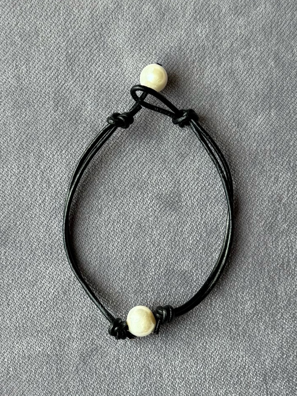 NWOT Polo Ralph Lauren Leather and Pearl Bracelet